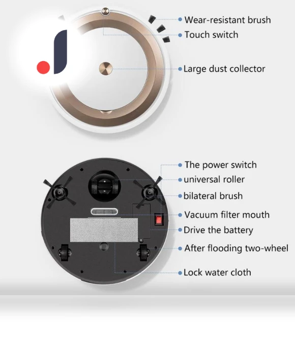 Mini Automatic Robotic Vacuum Cleaner — Smart Cleaning Robots, TOP HOME