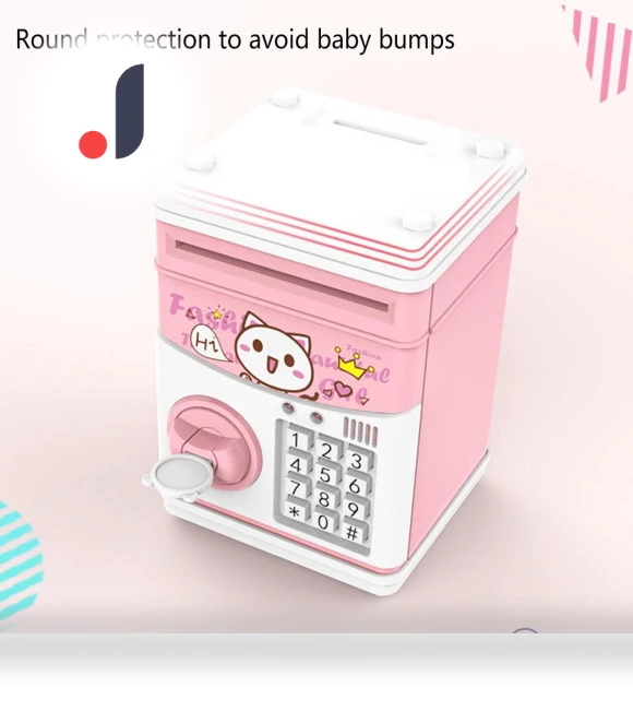 Multifunctional Cartoon Electronic Piggy Bank with Voice — Savings & Piggy Banks, Simple and warm