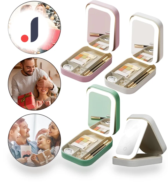 Smart LED Cosmetic Case with Mirror — Cosmetic Cases, Vinde Home