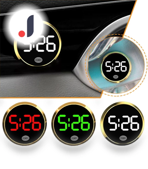 Touch-Type ABS Glowing Car Clock — Clock, 888 Auto Parts Town