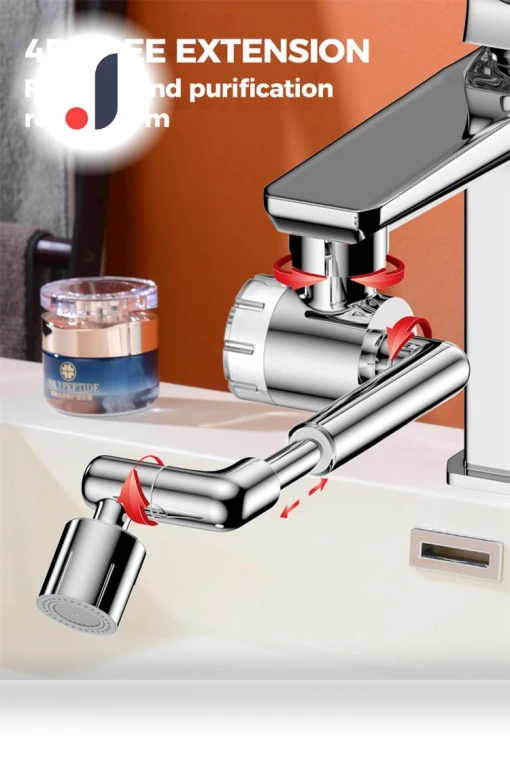 Universal Rotating Robotic Arm Faucet Extender — Aerators, GYROBALL