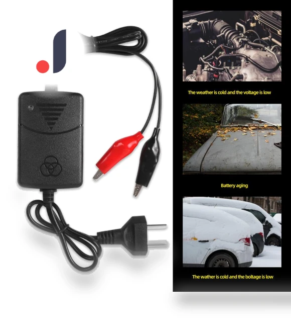 12V 1300mA Smart Charger for Motorcycle, Toy Car, Rechargeable Lead-Acid Battery — Chargers, RuJia Home Decor