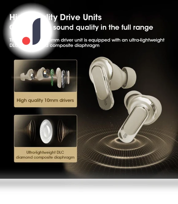 Wireless Earbuds with Color LED Display and Touch Noise Cancellation — In-Ear Headphones, OFFICE-MALL