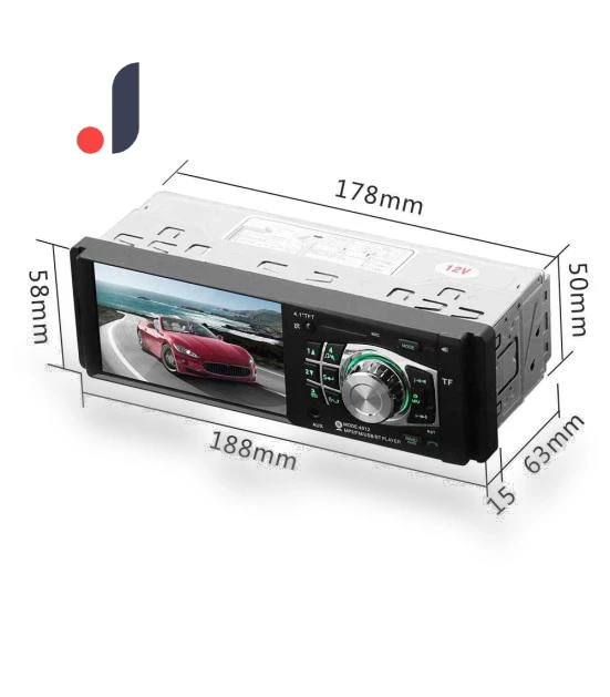 4.1-inch Bluetooth Touchscreen 1 Din Car Stereo FM USB MP5 Player with 8-LED Rear Camera — Stereo Receivers, Car Care
