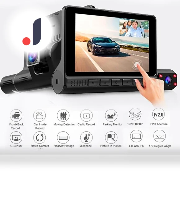 4-inch Touch Screen Car Dash Cam — Dashboard Cameras, HOME-Auto-001