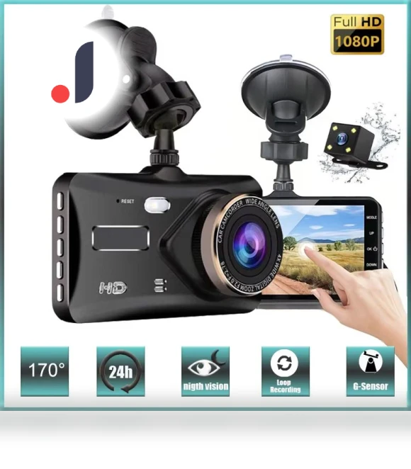 HD 1080P 4 Touch Screen IPS Dash Cam — Rearview Cameras for Cars, QLY Online