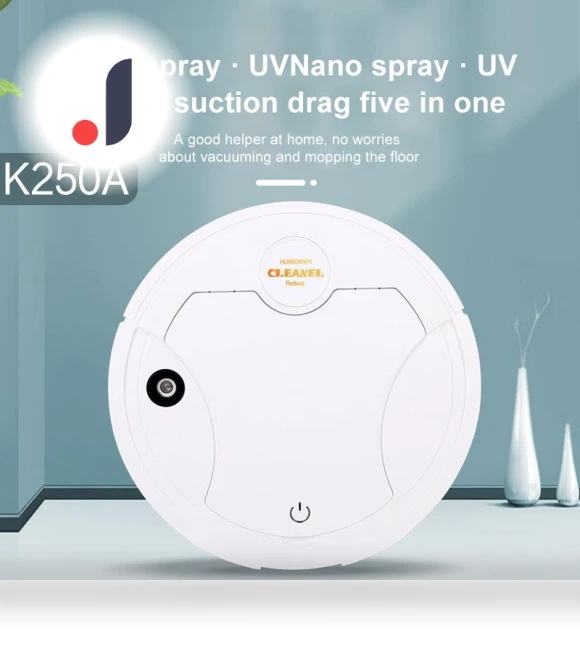 Household Sweeping Robot with Air Humidifier — Smart Cleaning Robots, The Sole Spot