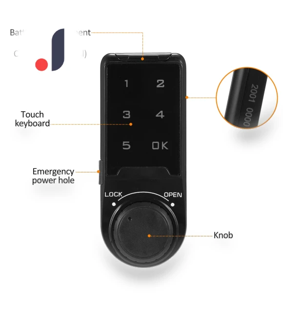 Intelligent Touch Screen Combination Lock — Luggage Locks, TOMTOP JMS