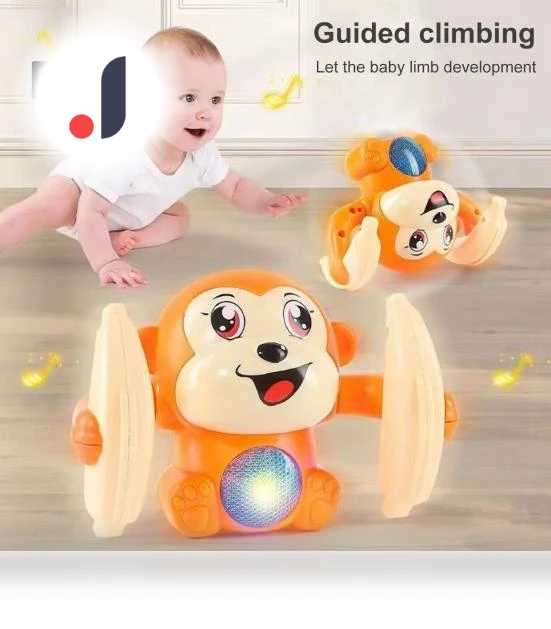 Interactive Crawling Monkey Toy — Infant & Early Childhood Playthings, Play with You