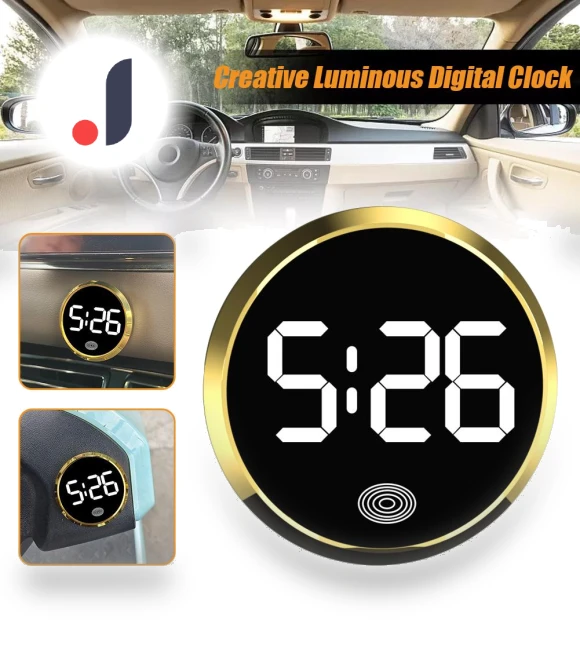 LED Fashion Electronic Car Dashboard Clock — Clock, JOHO