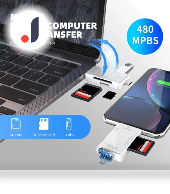 OTG Type C Card Reader — Memory Card Adapters, Super Dream Home