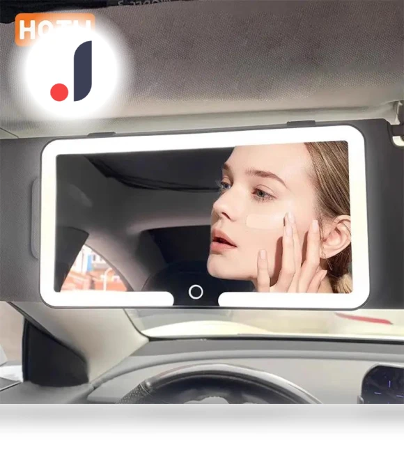 Rechargeable Touch Makeup Mirror with LED Lighting — Handheld, Elberta