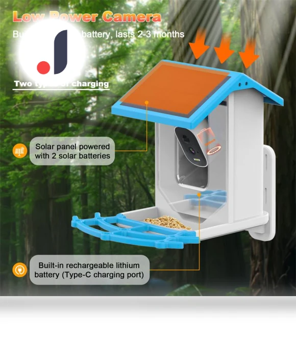 Smart Bird Feeder with Camera — Outdoor Security Cameras, AE Selection