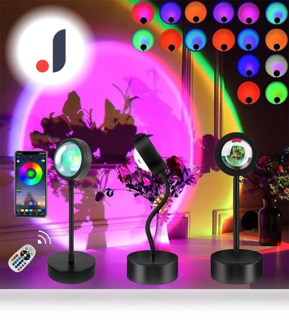 Smart Bluetooth Sunset Projection Lamp — Outdoor Light Projectors, DC-HOME