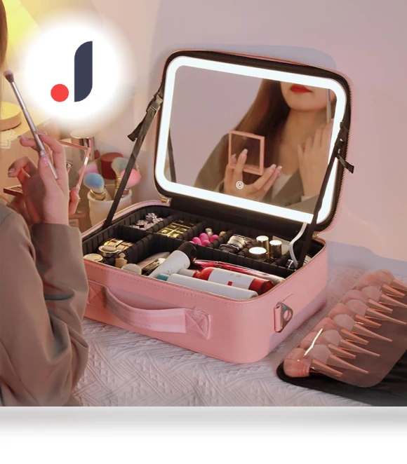 Smart LED Cosmetic Bag with Mirror — Cosmetic Cases, Makeup Kits