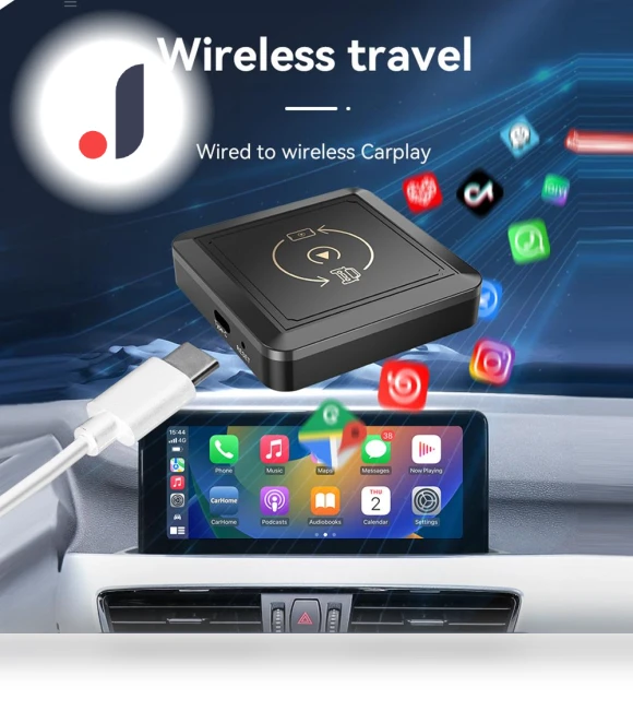 2 in 1 Wireless CarPlay Dongle and Android Auto Box — Stereo Receivers, YJMP Auto Parts