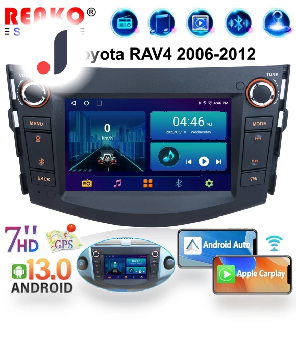 7-inch Touch Screen Car Stereo for Toyota RAV4 2006-2012 — Stereo Receivers, Reakosound