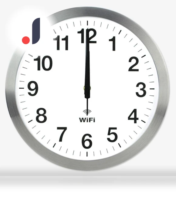Automatic Network Time Synchronization Wall Clock — Wall, RW-Home Decoration