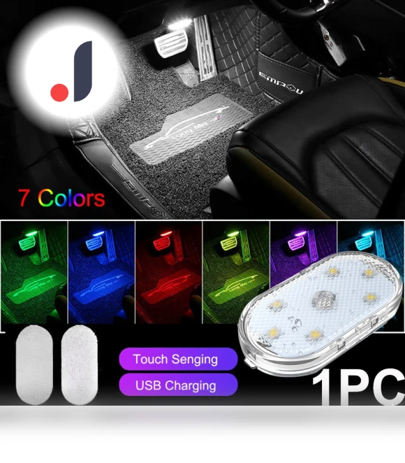 Car Atmosphere USB Charger Touch Light — Car Essentials, HOME-Auto-001