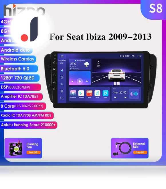 Carplay 2 Din Android Radio — Stereo Receivers, Hizpo