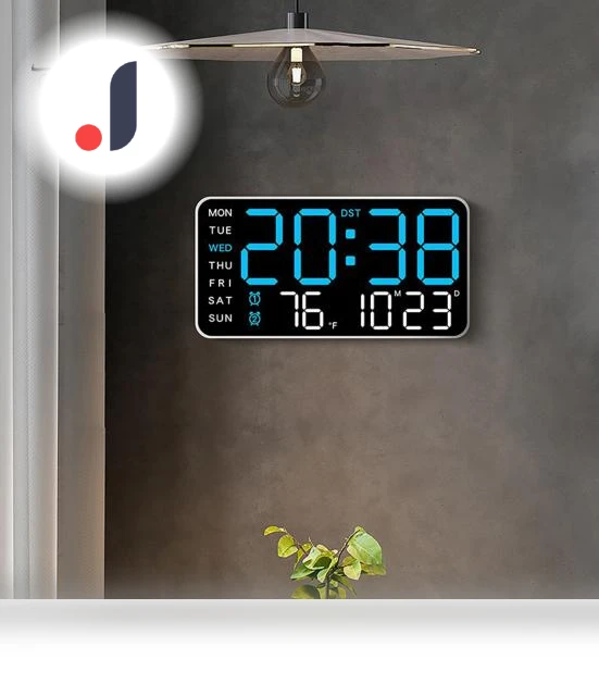 Digital Wall Clock with Large Display — Clocks, Puntos
