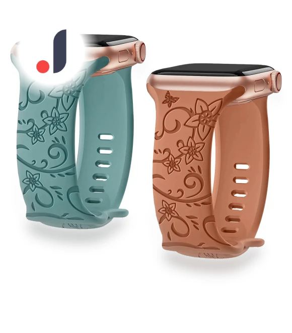 Floral Engraved Strap for Smartwatches — Bands, Apband watch bands