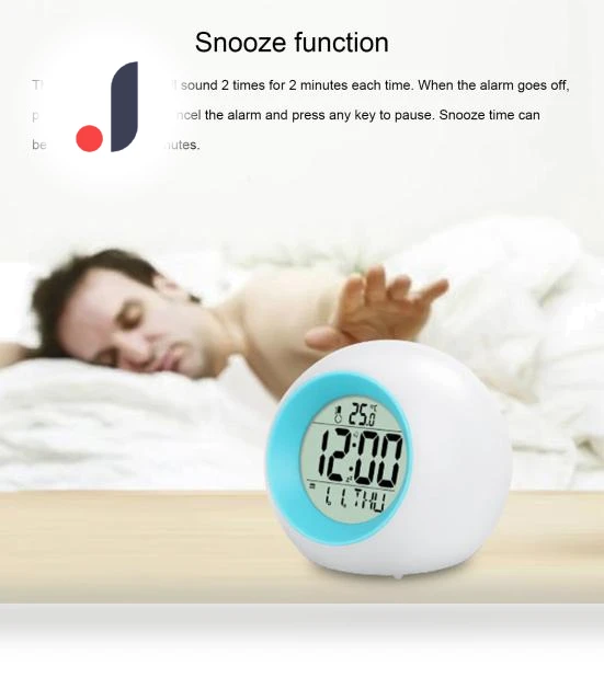 Kids Alarm Clock with 7-Color Changing Night Light — Clocks, Cherish Clock