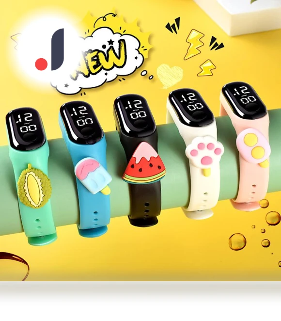LED Cartoon Moon Illumination Kids Watch — Men's Timepieces, Sock