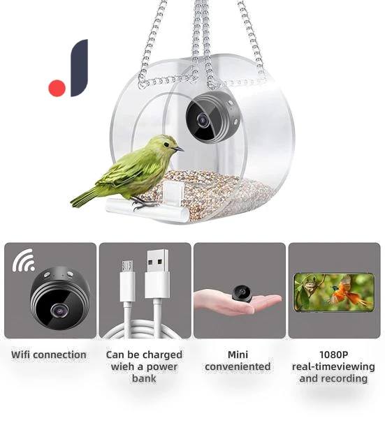 Lightweight Camera-Equipped Energy-Saving Bird Feeder Set — Backyard Birding, Pet park