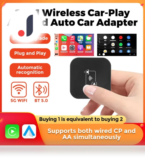 Mini Ai Box 2 TO 1 Wireless Car Adapter — Car Accessories & Gadgets, JOHO - CarGear