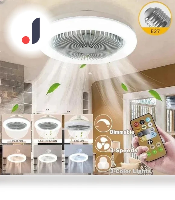 Smart Ceiling Fan 3-in-1 with Remote Control — Ceiling Fans, Binchi Lighting Appliances