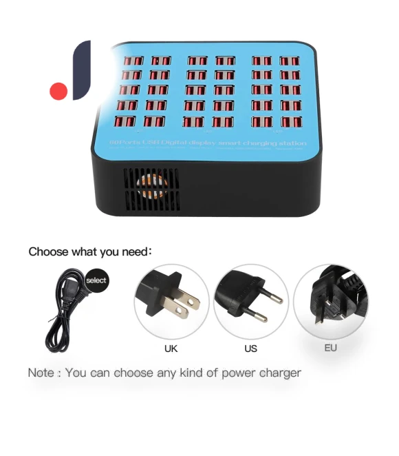 Smart Charging Station with 60 USB Ports — Chargers, Zeblaze