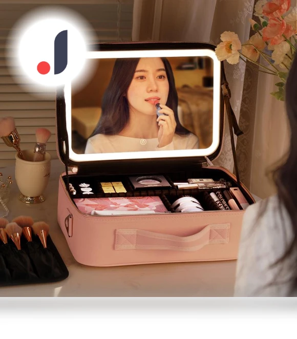 Smart LED Cosmetic Case with Mirror — Cosmetic Cases, Makeup Kits