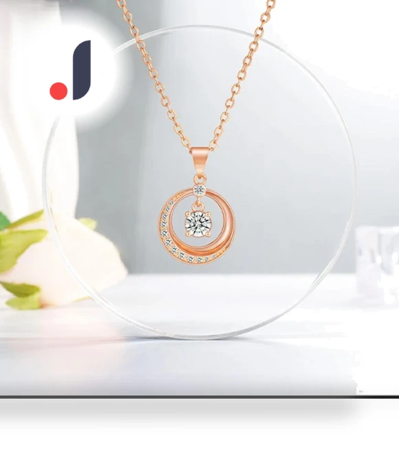 Smart Round Necklace with Zircons — Smart Jewelry, Lucky Star Jewelry