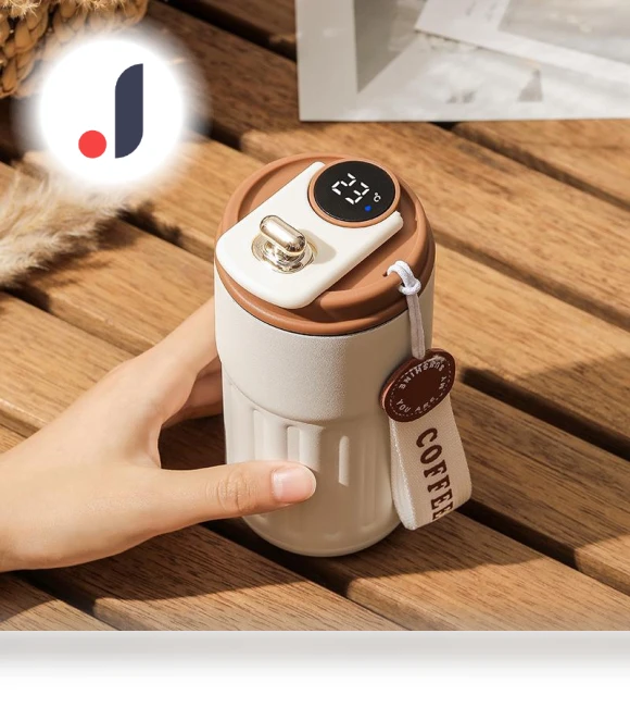 Smart Thermos with LED Temperature Display — Beverage Warmers, Binchi Fitness