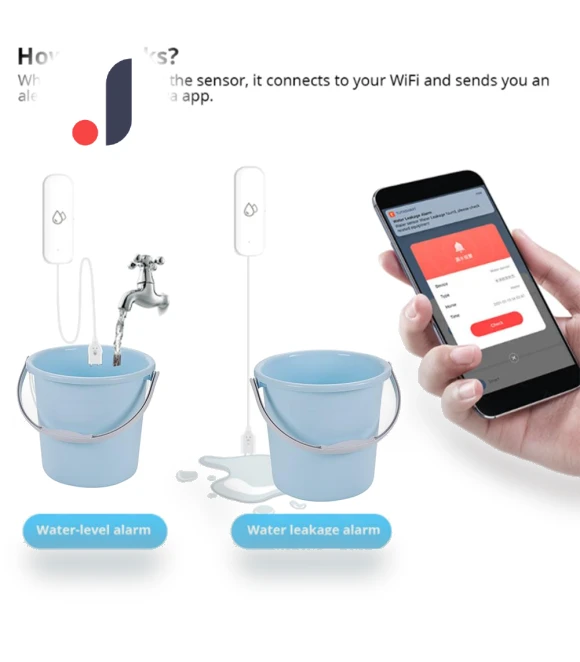 Smart Water Leak Detector — Water Leak Detection Systems, White Dream