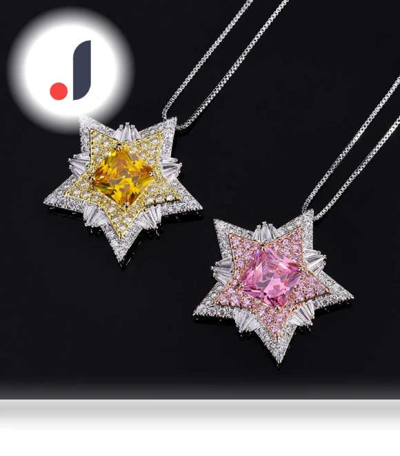 Smart Women's Necklace with Star and Flower Pendant — Smart Jewelry, JEWEL HOME