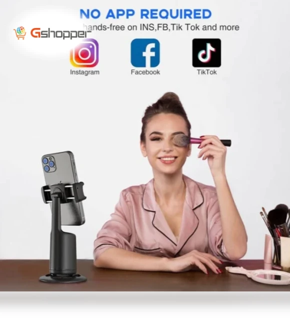 AI Auto Face Tracking Camera Phone Holder — Kitchen