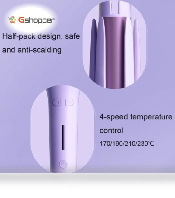32mm Smart Sensor Fully Automatic Curling Wand Motorized Rotary Automatic Hair Curler — Rollers