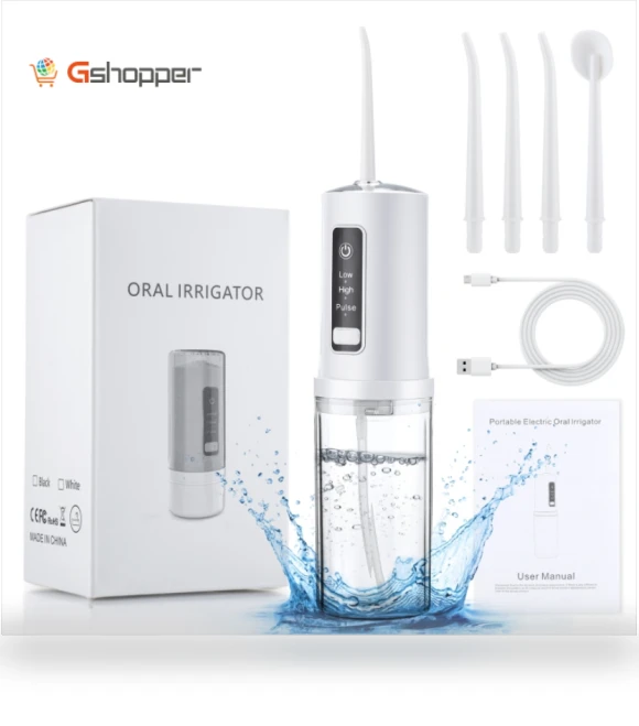 Portable Dental Flosser with 4 Nozzles — Dental Hygiene Essentials