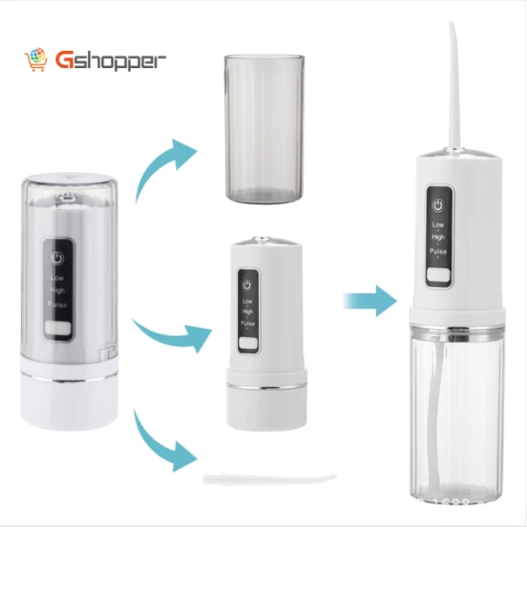 Portable Dental Flosser with 4 Nozzles — Dental Hygiene Essentials