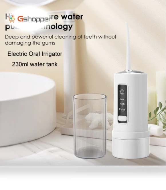 Portable Dental Flosser with 4 Nozzles — Dental Hygiene Essentials