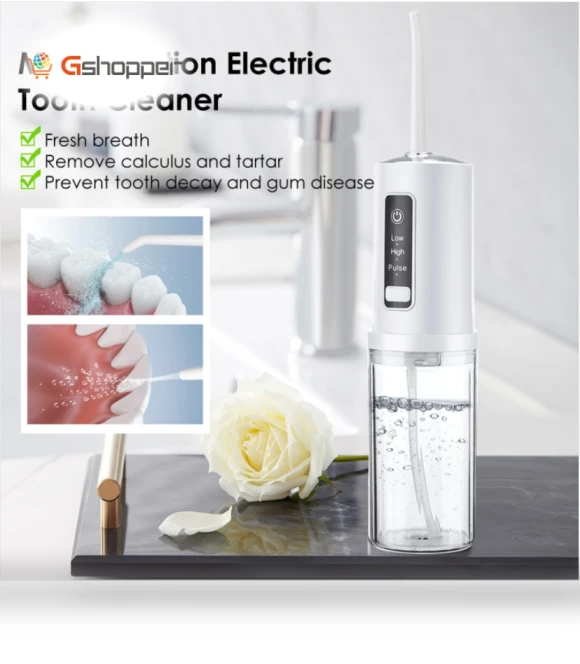 Portable Dental Flosser with 4 Nozzles — Dental Hygiene Essentials