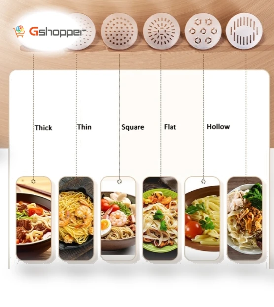 Rechargeable Smart Noodle Press with 6 Molds — Electric Pasta Makers