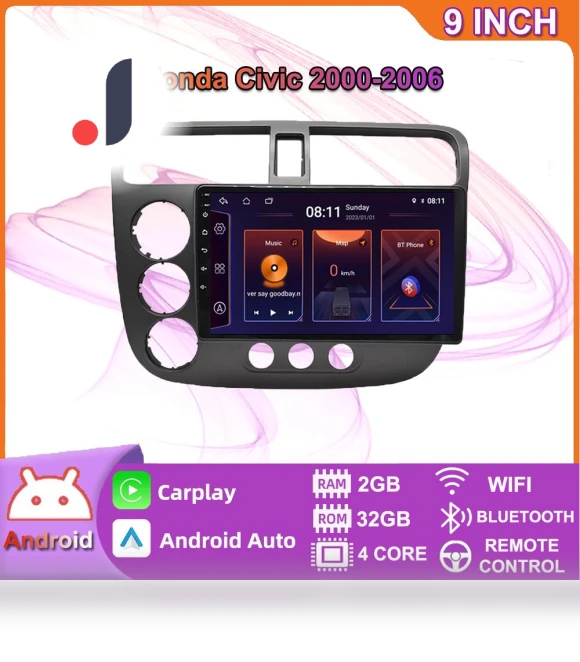 2 Din Car Radio with Touch Screen GPS Navigation Multimedia Player — Stereo Receivers, BAODANDP