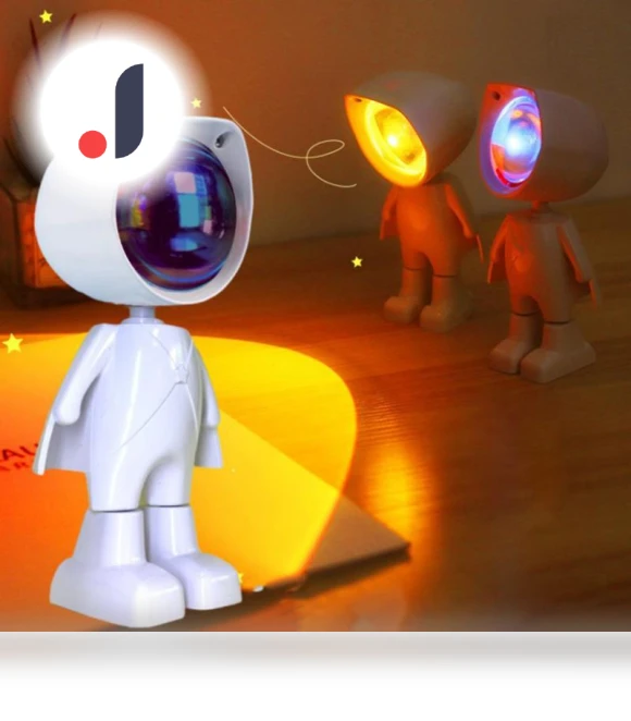 Astronaut Robot Lamp Projector Sunset Light — Night Lights, cucu04