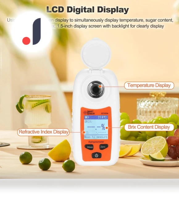 Digital Refractometer ATC Sugar Percentage Tester — Refractometers, Refreshing Home