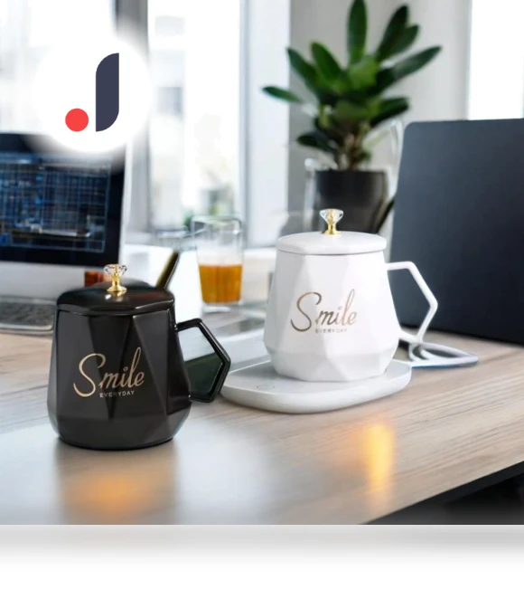 Electric Mug with Smart Temperature Control — Beverage Warmers, QIANBAIDI