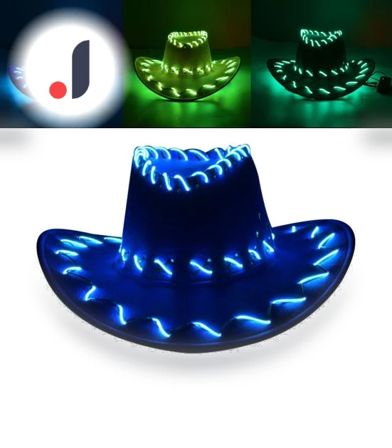 LED Cowboy Hat with Controller — Hats, Fashion Houses