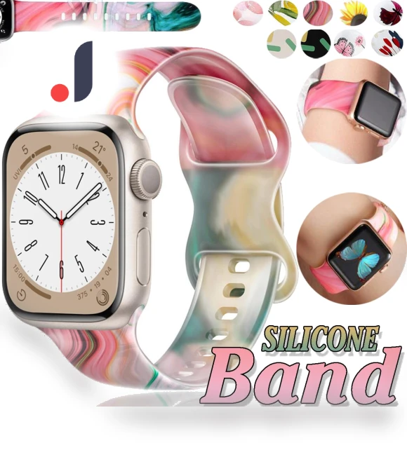 Silicone Strap with Print for Smartwatches — Bands, Accessories for smartwatch